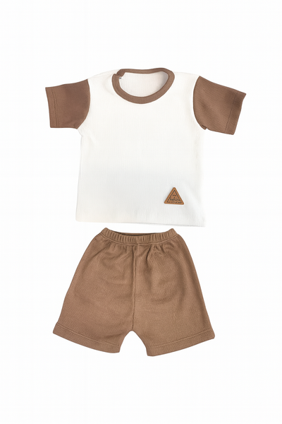 Pack X3 Conjunto remera combinada y short liso
