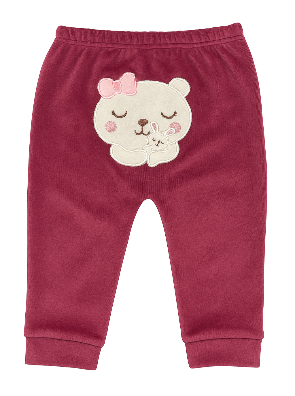 Pack X6 Pantalón sin pie Plush Bordado trasero