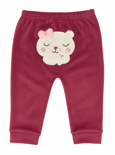 Pack X6 Pantalón sin pie Plush Bordado trasero