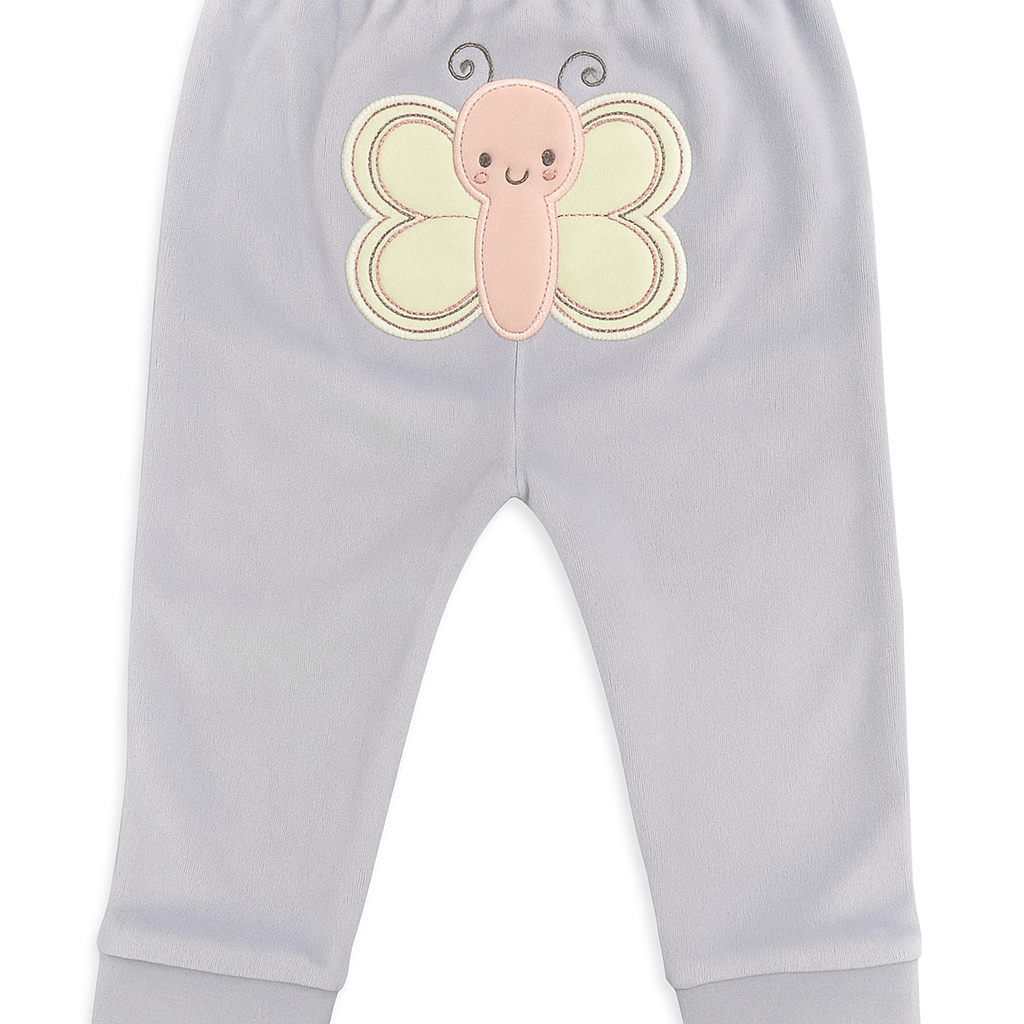 Pack X6 Pantalón sin pie Plush Bordado trasero