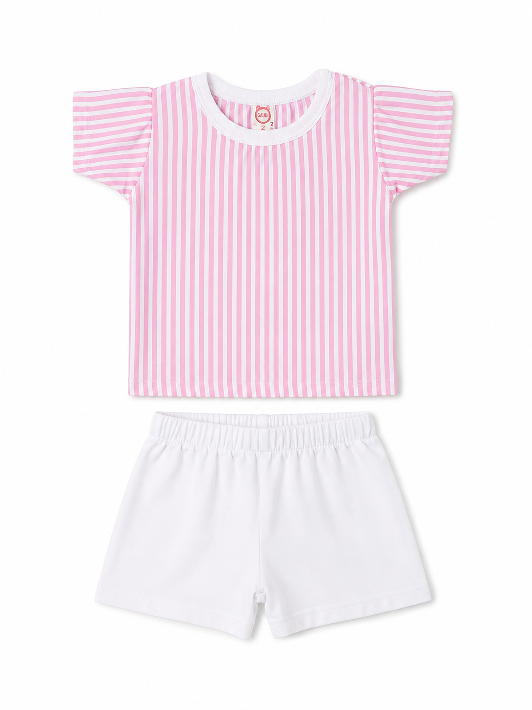 Pack X4 Conjunto remera rayada y short liso de Lino