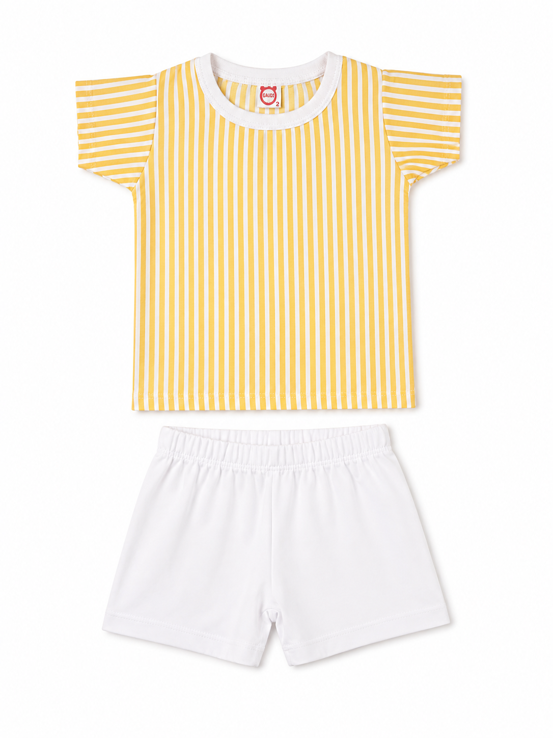 Pack X4 Conjunto remera rayada y short liso de Lino