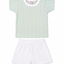 Pack X4 Conjunto remera rayada y short liso de Lino
