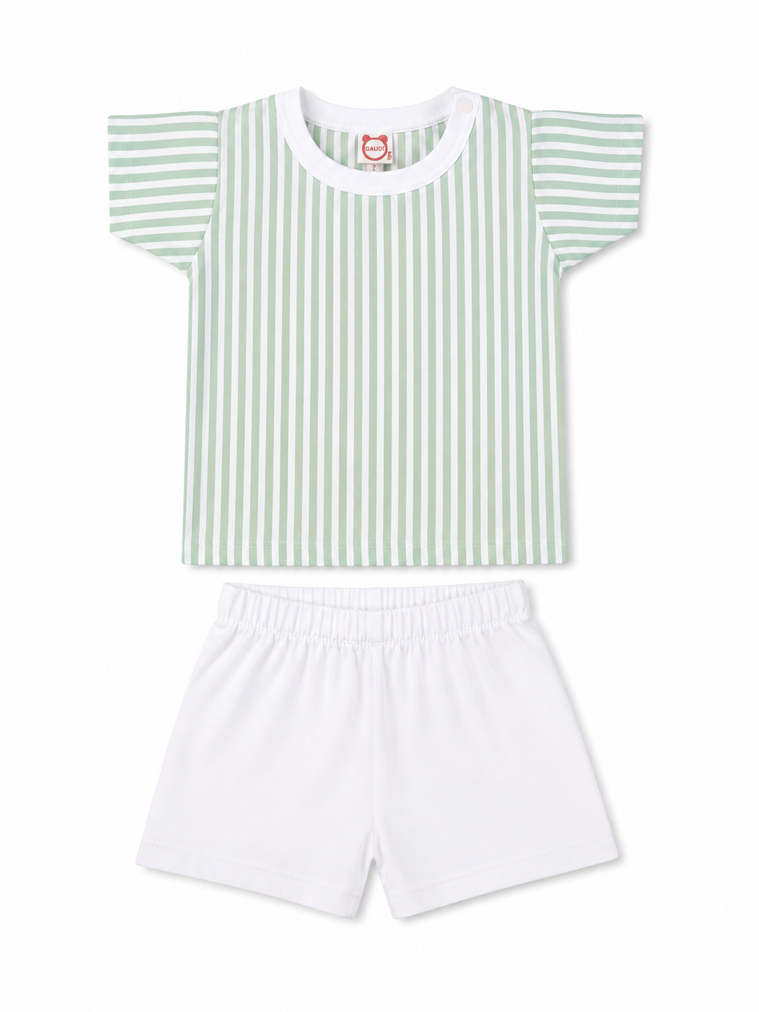 Pack X4 Conjunto remera rayada y short liso de Lino