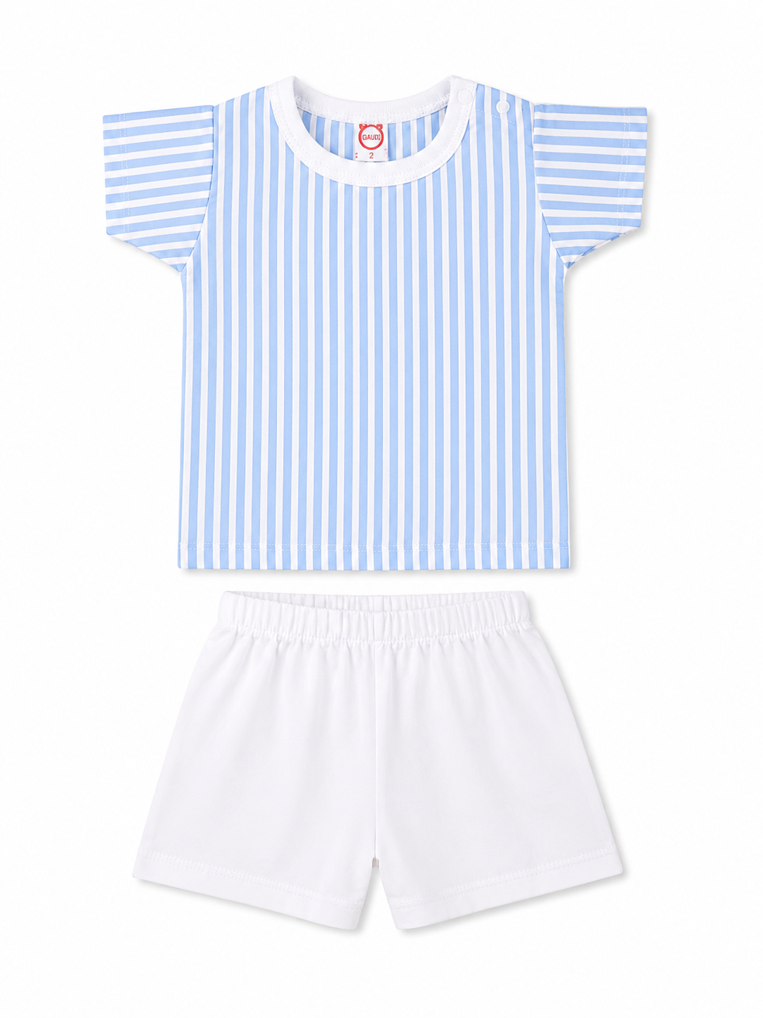 Pack X4 Conjunto remera rayada y short liso de Lino