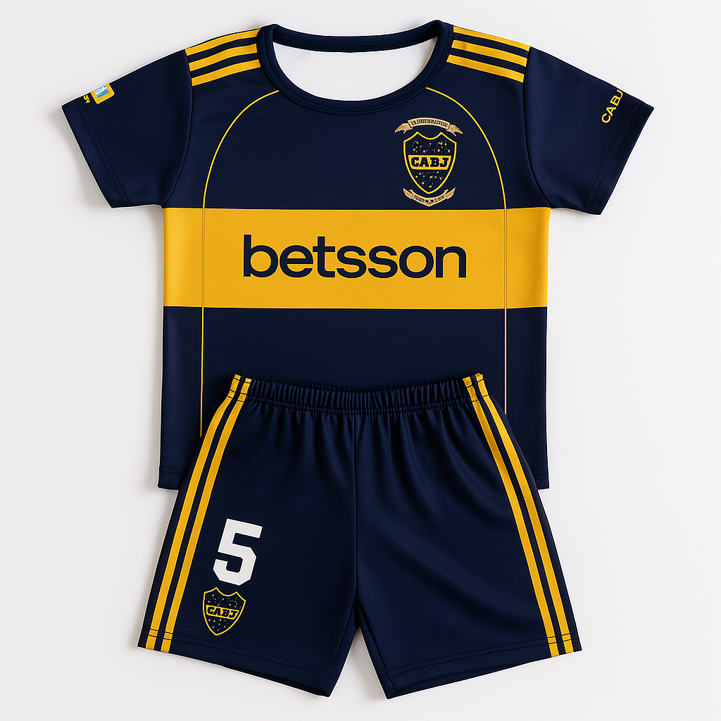 Pack X5 Conjunto Boca remera y short