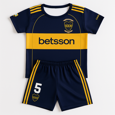 Pack X5 Conjunto Boca remera y short