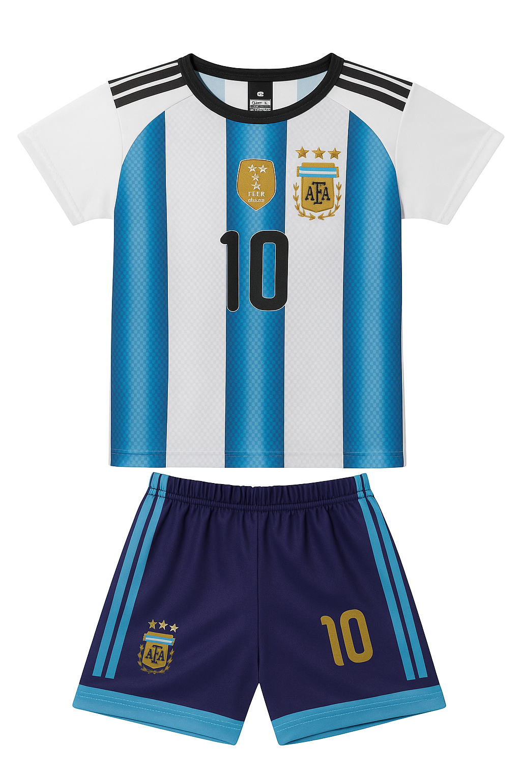 Pack X5 Conjunto Argentina remera y short