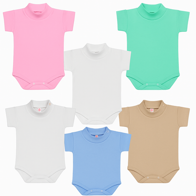 Pack X5 Body Manga Corta Liso