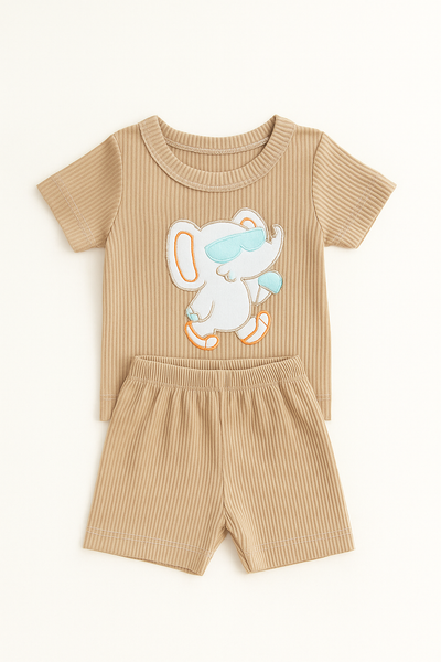 Pack X3 Conjunto remera Morley bordada con short