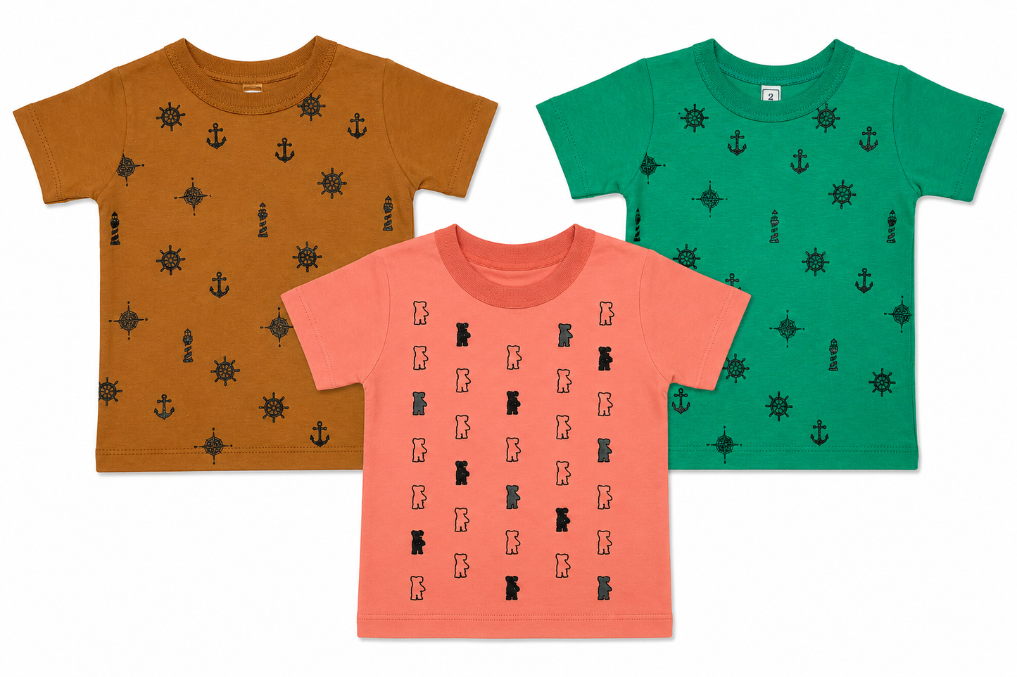 Pack X6 Remera manga corta estampado