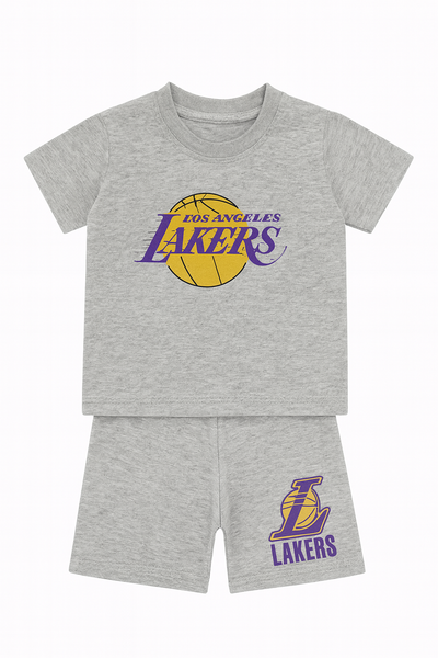 Pack X5 Conjunto remera y short Angeles Lakers