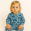 Pack X5 Conjunto Pijama estampado manga larga autitos azul