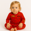 Pack X5 Conjunto Pijama estampado manga larga autitos rojo
