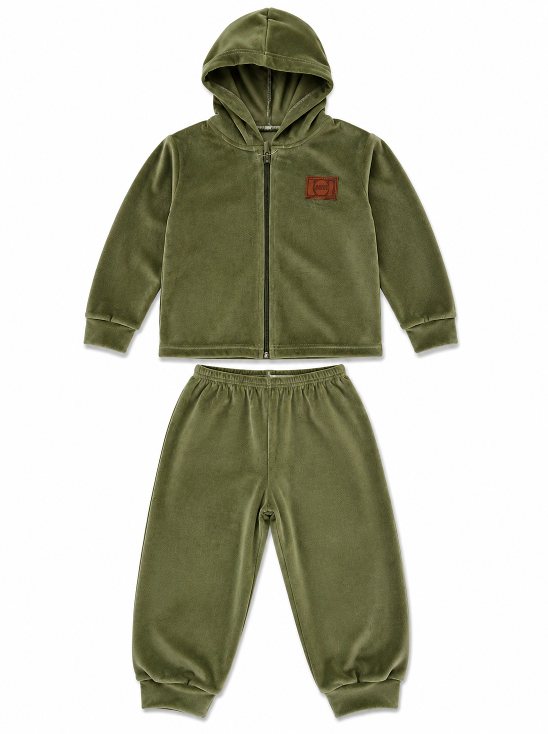 Pack X5 conjunto plush liso campera y pantalon