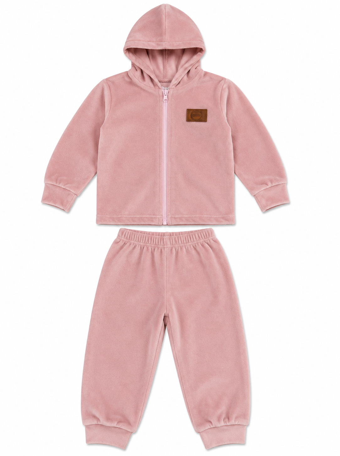 Pack X5 conjunto plush liso campera y pantalon