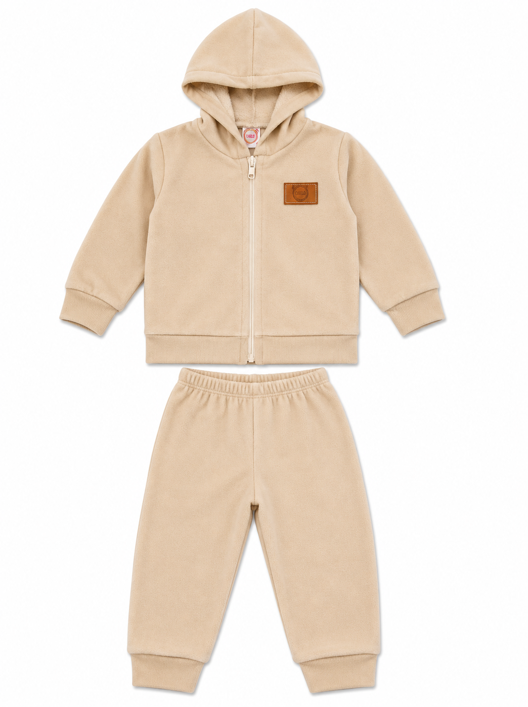 Pack X5 conjunto plush liso campera y pantalon