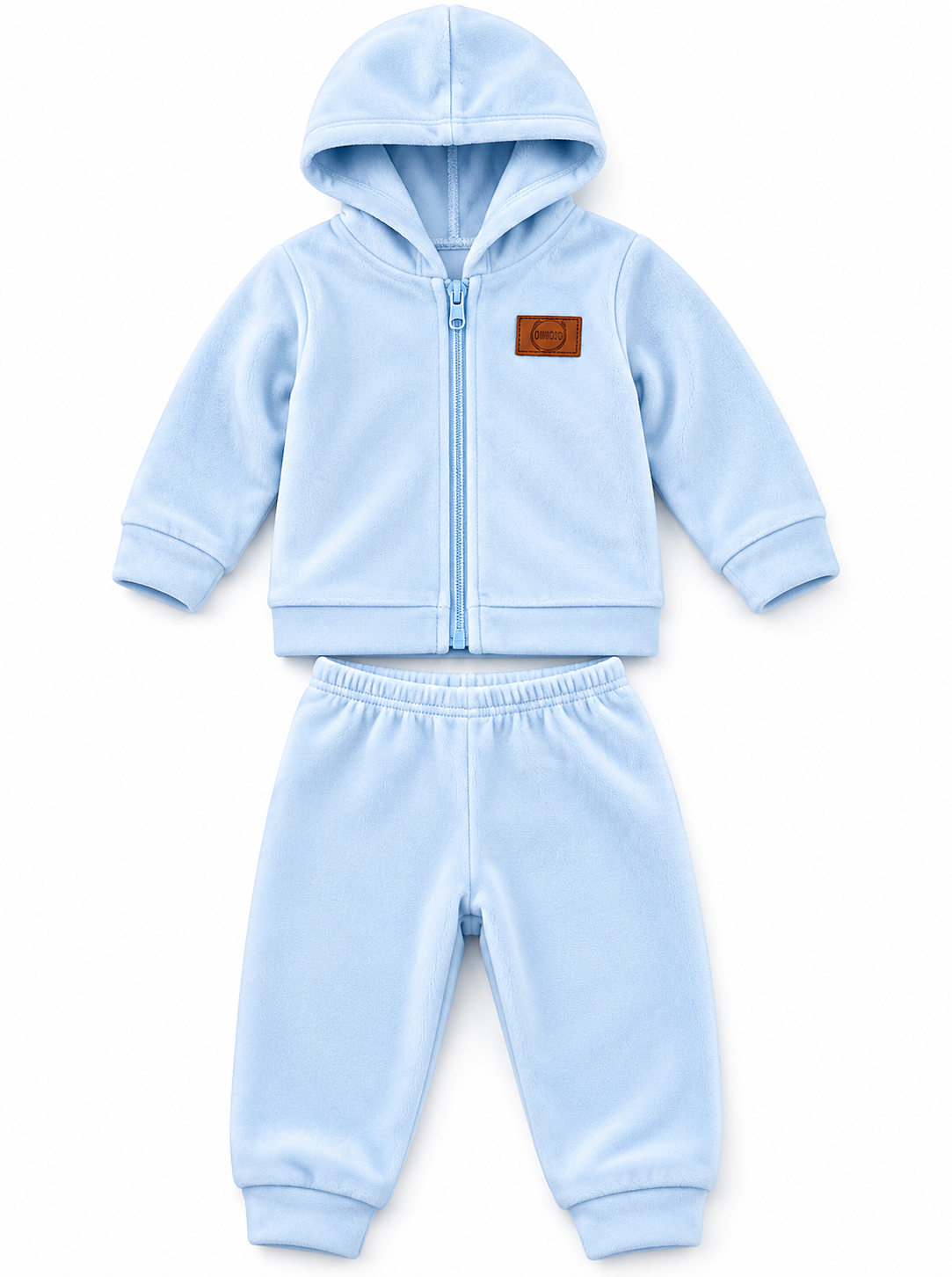 Pack X5 conjunto plush liso campera y pantalon