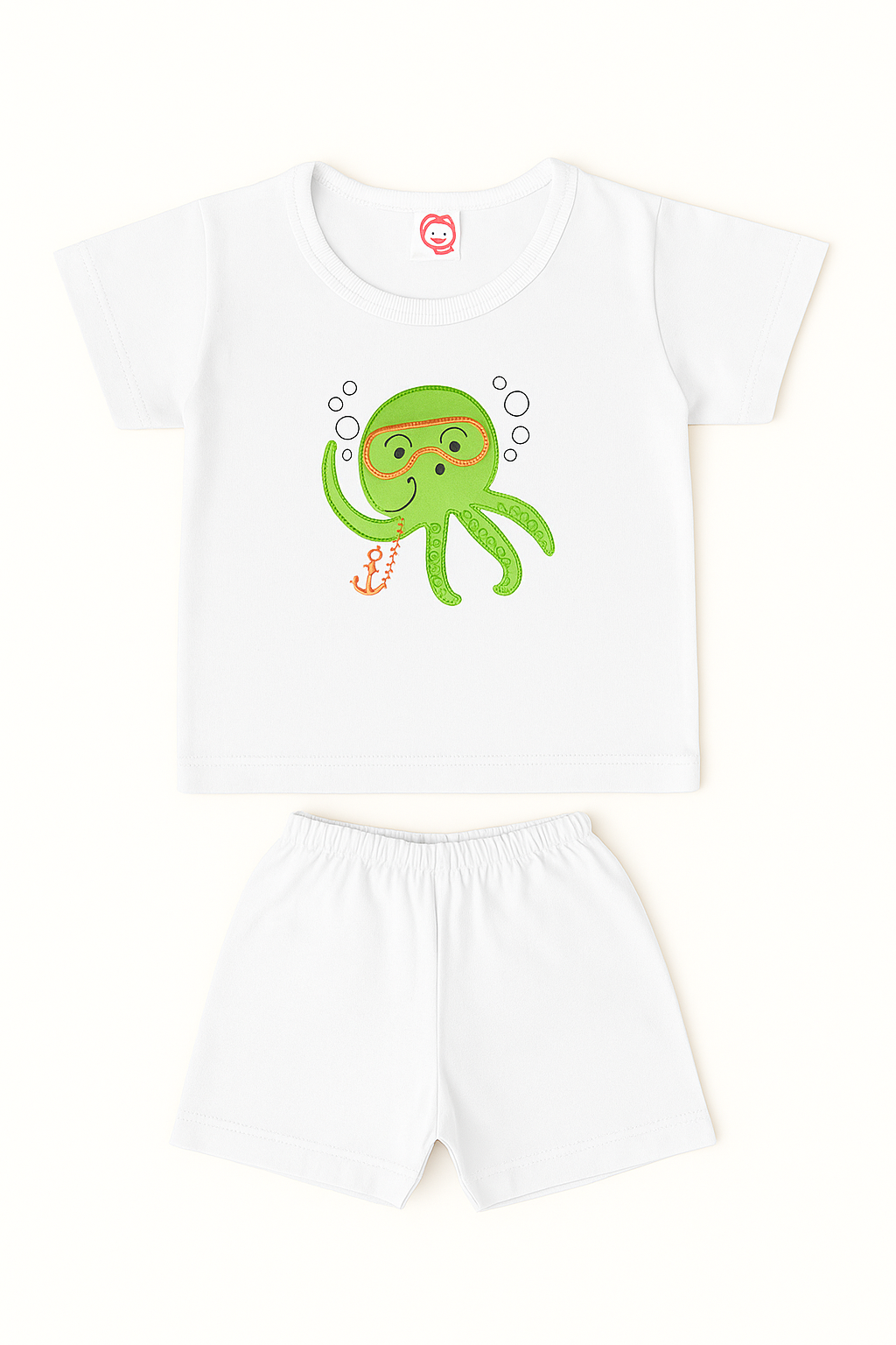 Pack X5 Conjunto remera bordada con short