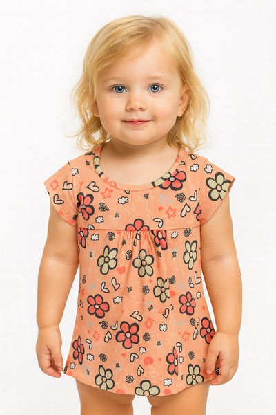 Pack x6 vestido wafle estampado