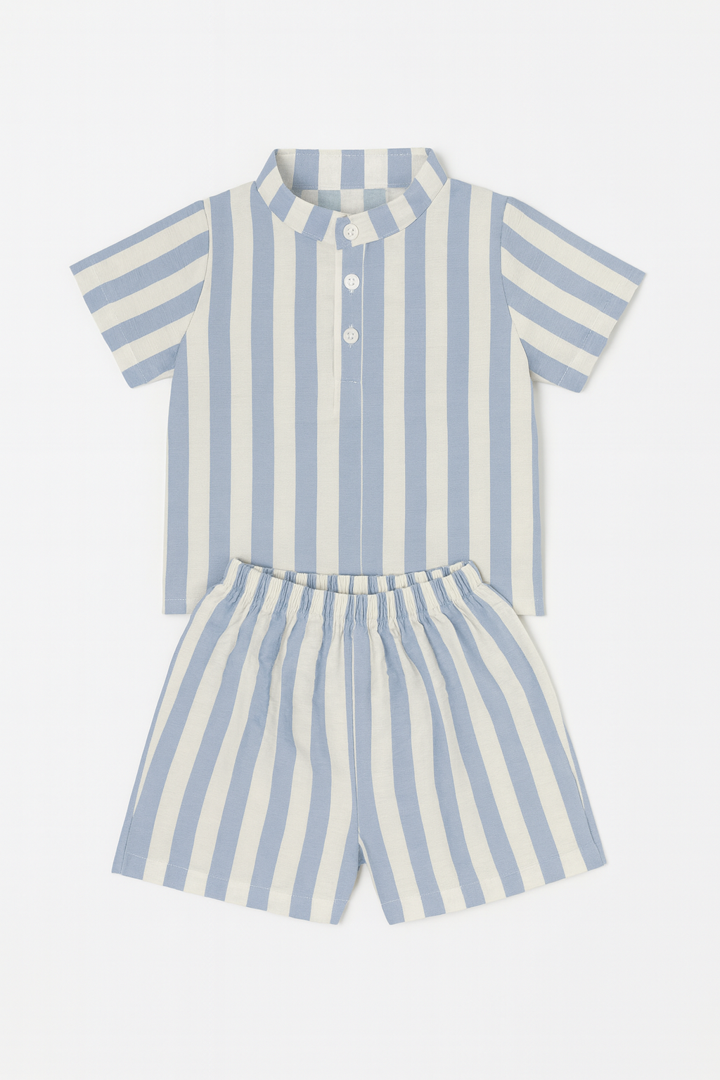 Pack X3 Conjunto rayado camisa y short