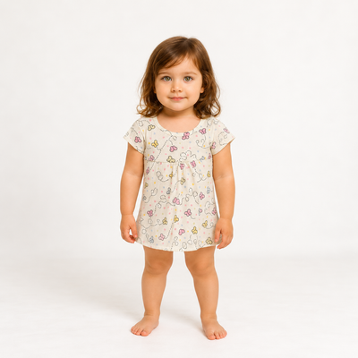 Pack x5 vestido wafle estampado