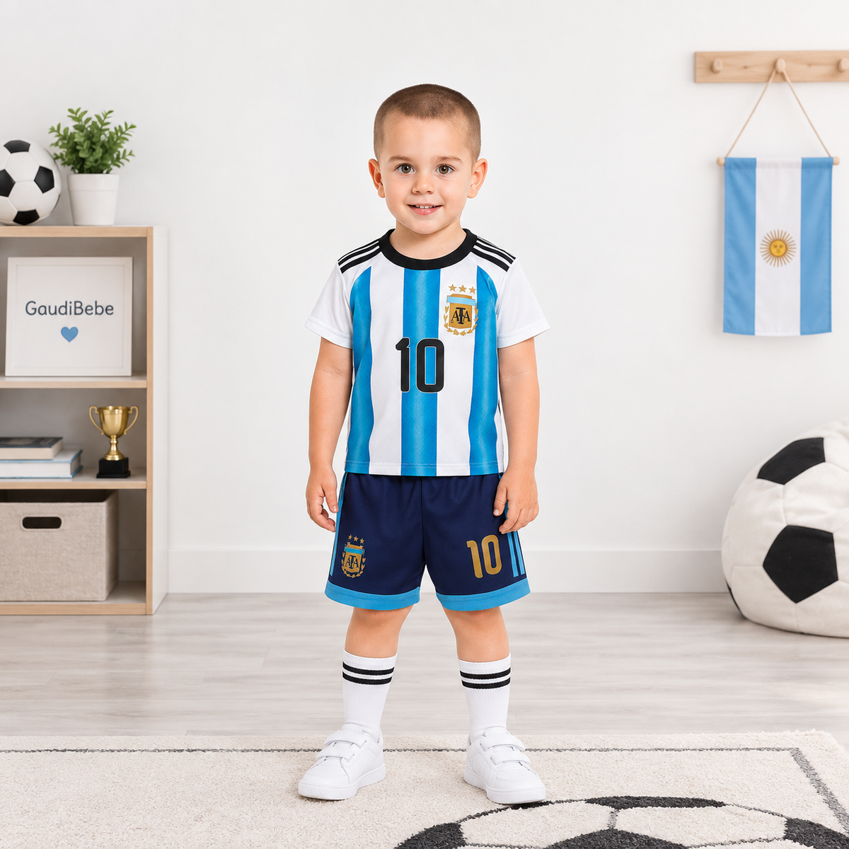 Pack X5 Conjunto Argentina remera y short