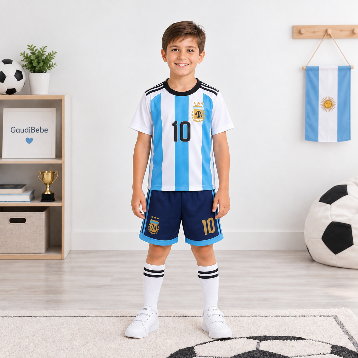 Pack X4 Conjunto Argentina remera y short nino