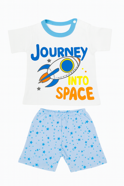 Pack X5 Conjunto remera con estampa y short estampado