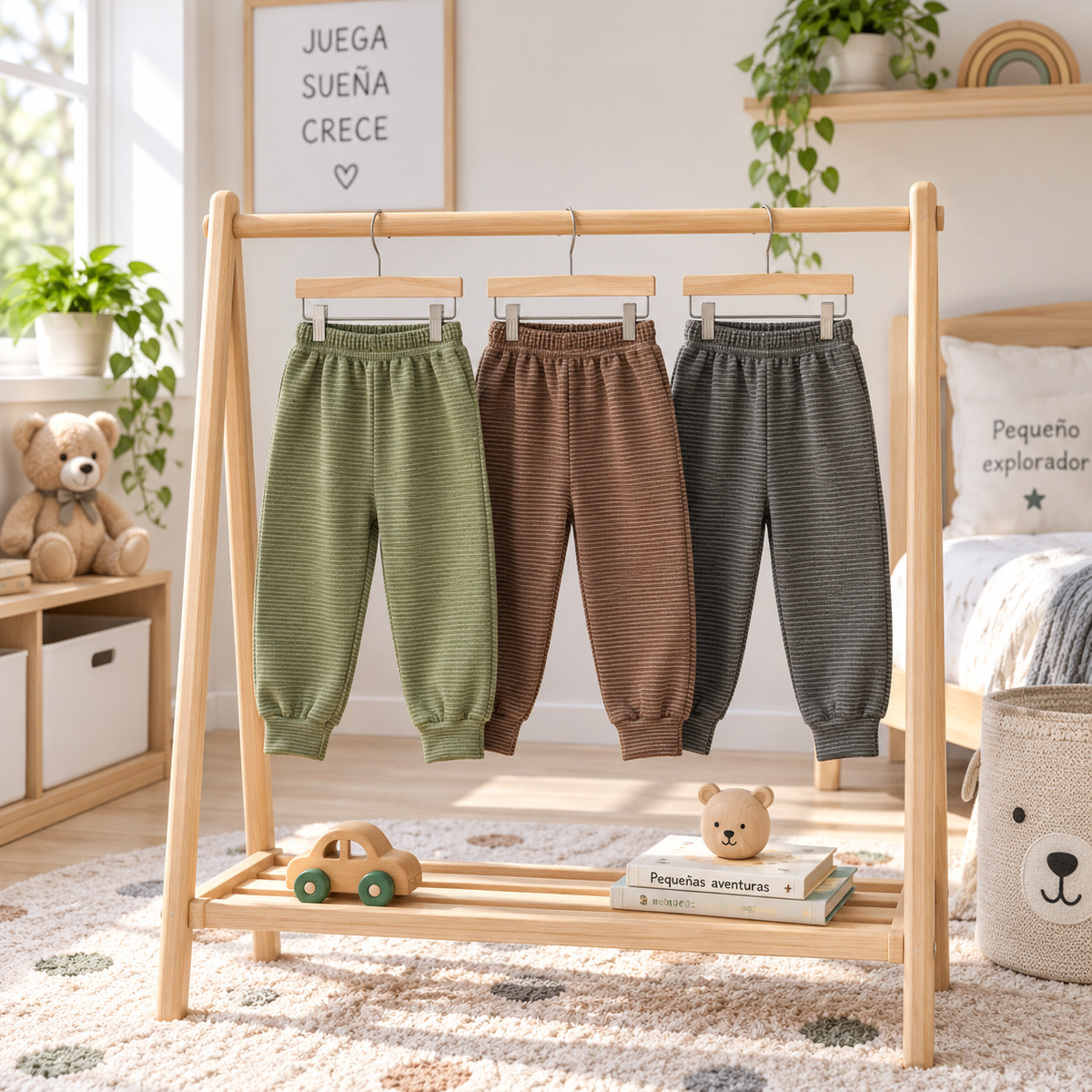 Pack X3 pantalon de darlon soft rayado