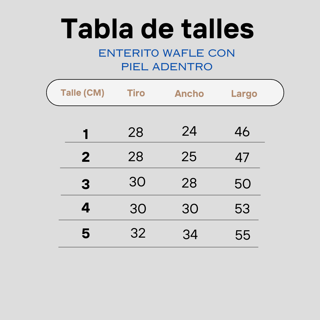 Pack X2 Enterito Wafle con piel adentro