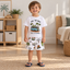 Pack X3 Conjunto remera con estampa y short estampado Bosque