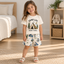 Pack X3 Conjunto remera con estampa y short estampado Bosque