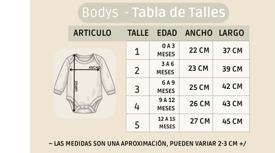 Pack X5 Body Argentina Copa manga larga