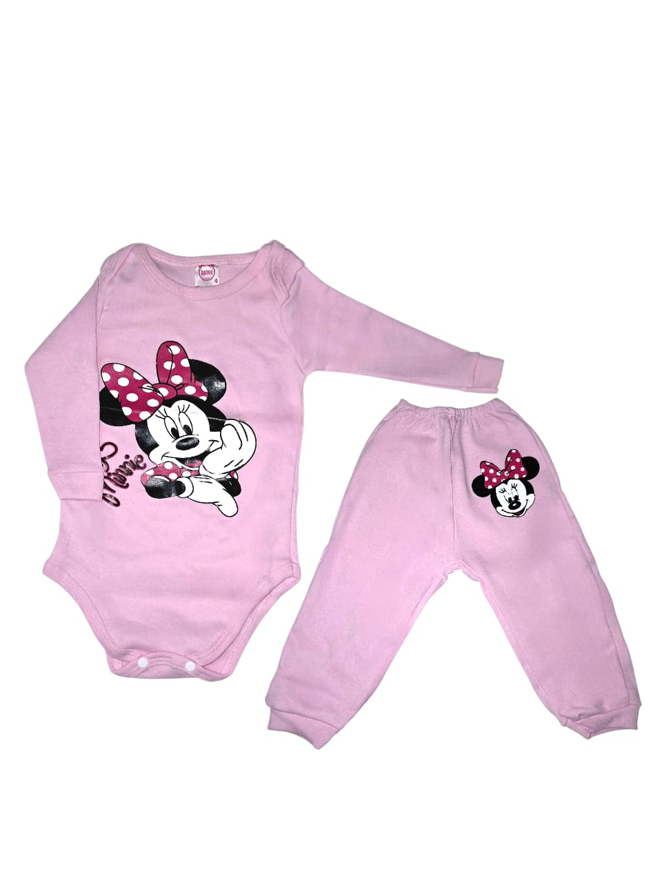 Pack X5 Conjunto de 2 Piezas Body con estampa y Pantalón sin pie