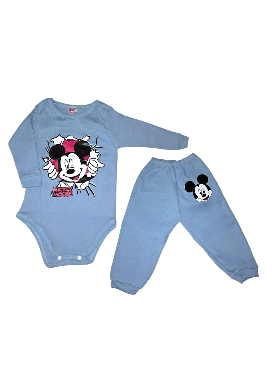 Pack X5 Conjunto de 2 Piezas Body con estampa y Pantalón sin pie