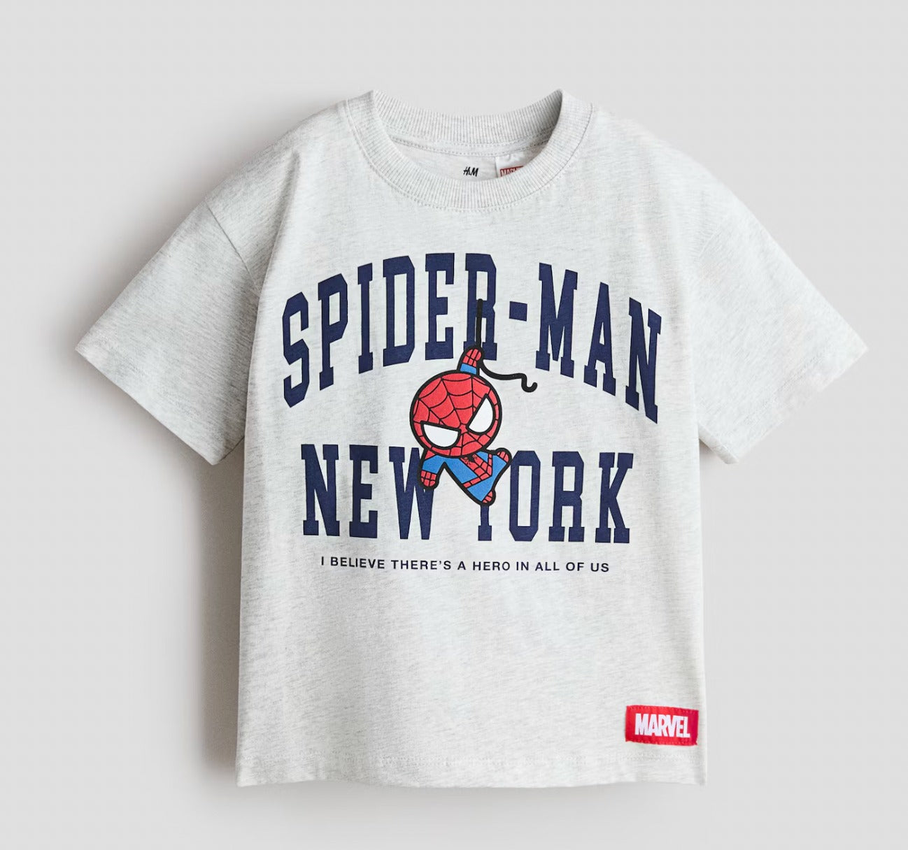 Pack X2 Remera Spiderman Marvel Gris