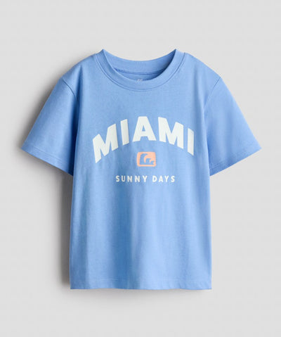 Pack X2 Remera Miami Celeste