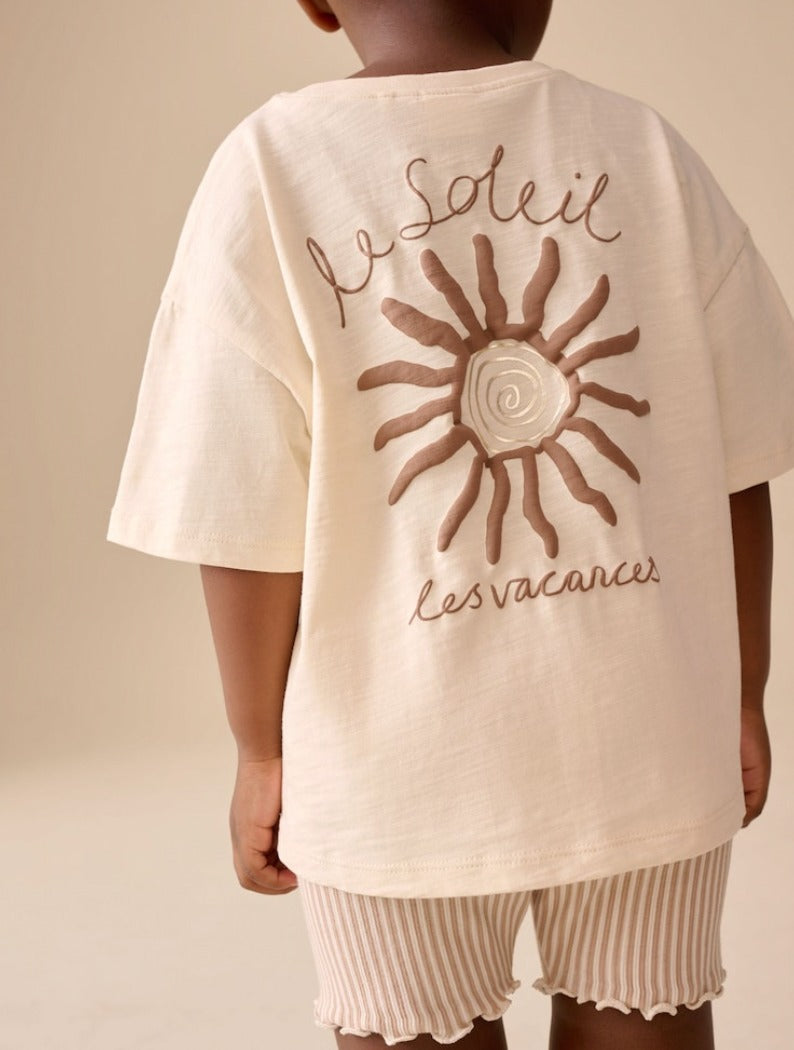 Pack X3 Conjunto Remera con estampa Solei y Short