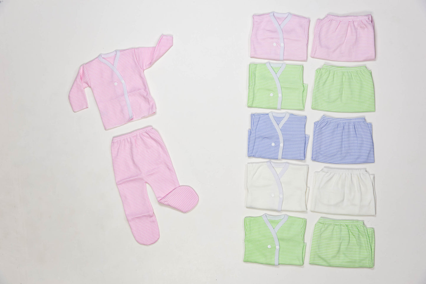 Pack x6 - 10 Conjunto X2 Tricolor Con Broche