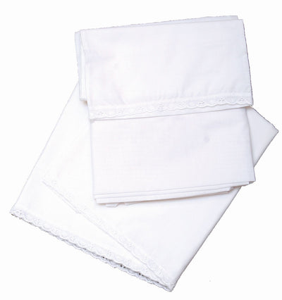 Pack x3 Sabana Cuna Blanca