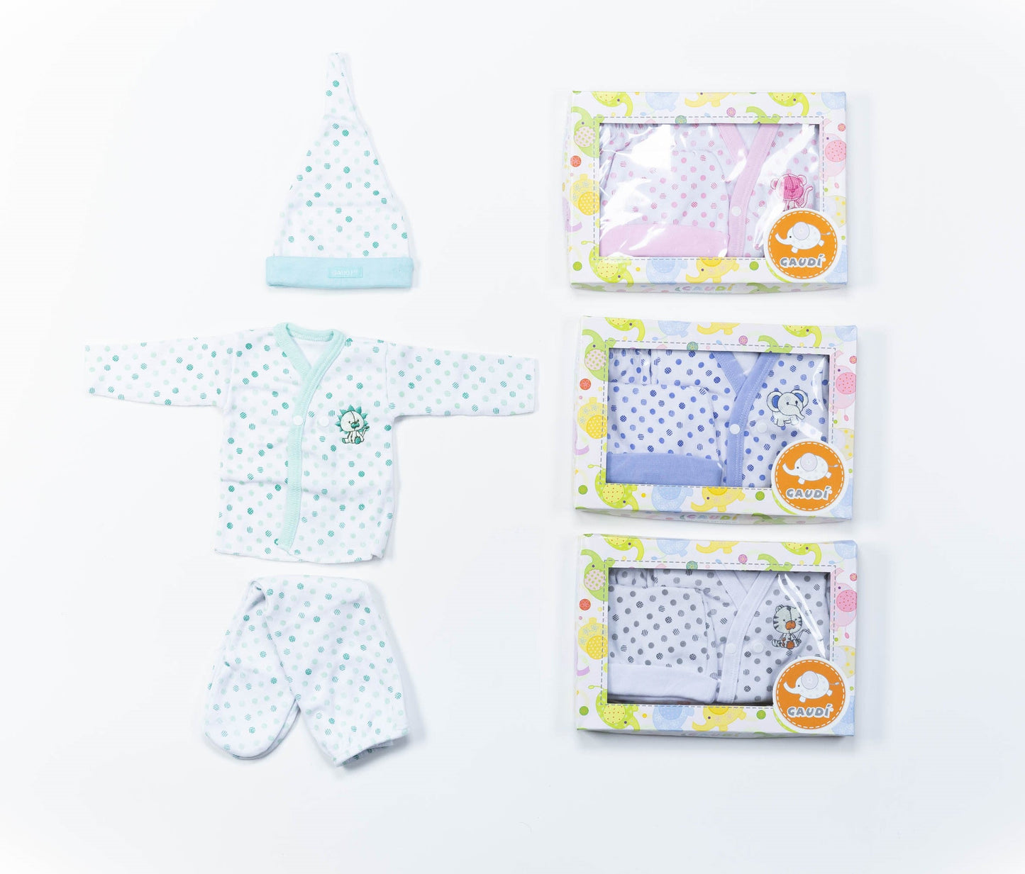 Pack X5 Conjunto De 3 Piezas Lunares ( Con Bordado)