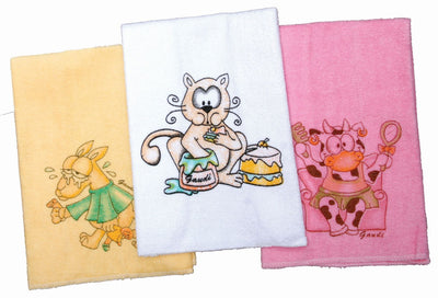Pack X12 Toallita De Mano Con Estampa Color