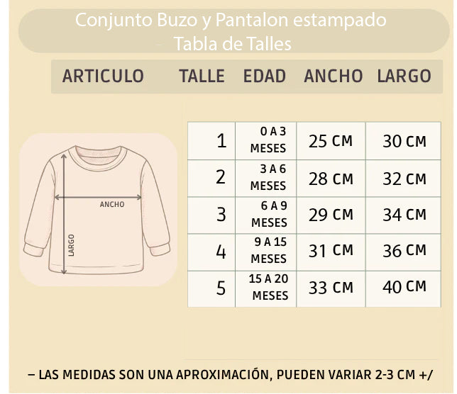 Pack X4 Conjunto Buzo y Pantalón estampado