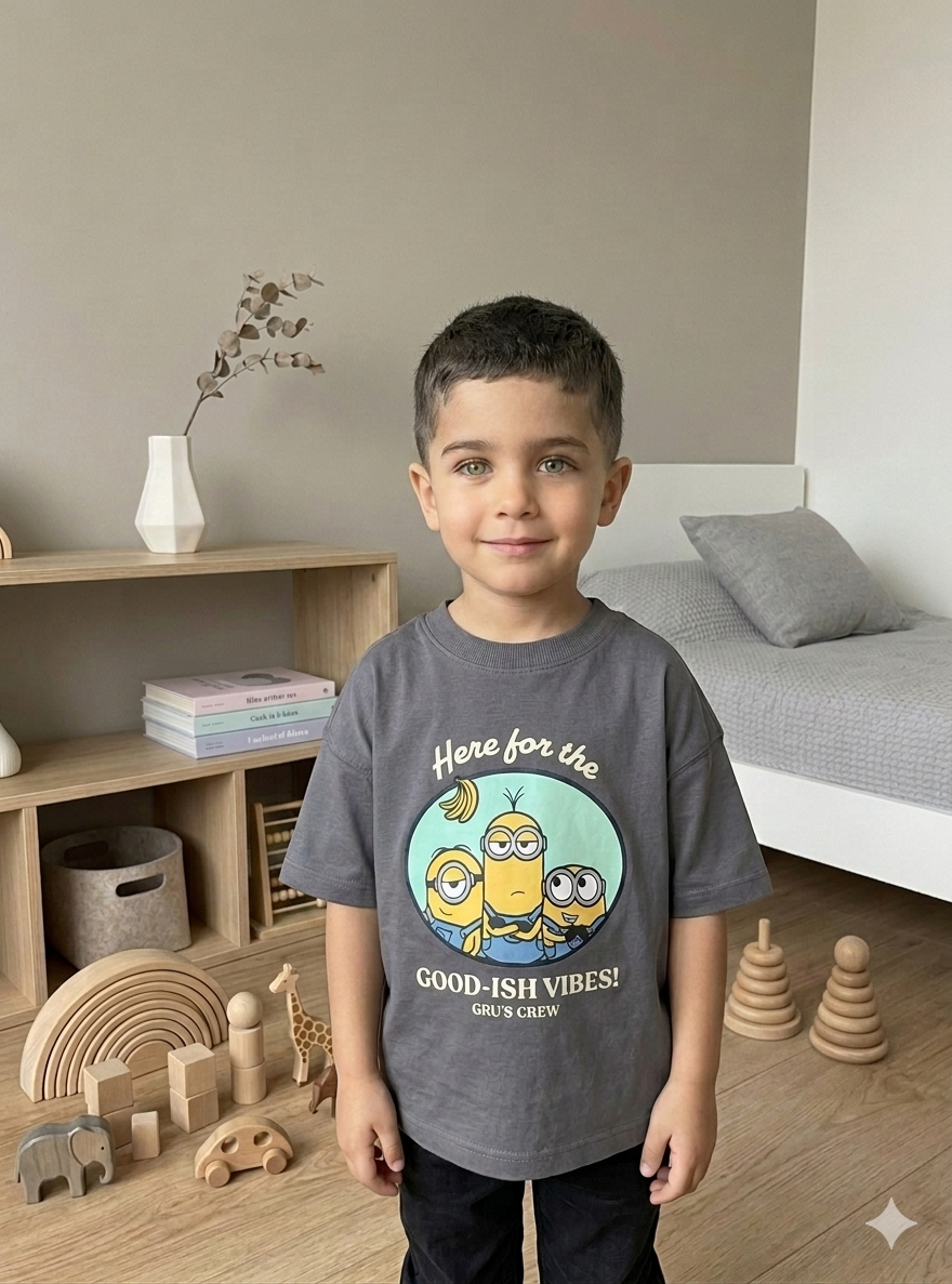 Pack X2 Remera Minions gris