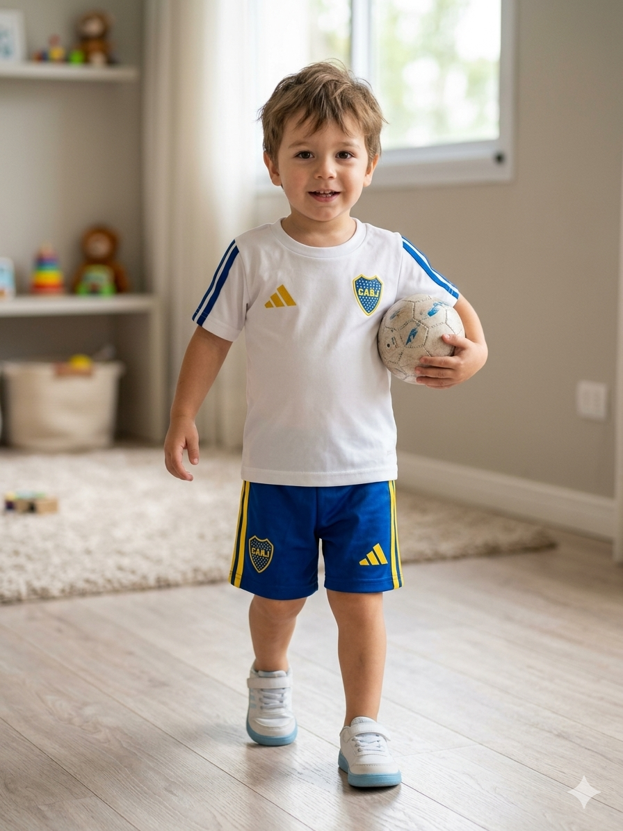 Pack X5 Conjunto Boca remera y short