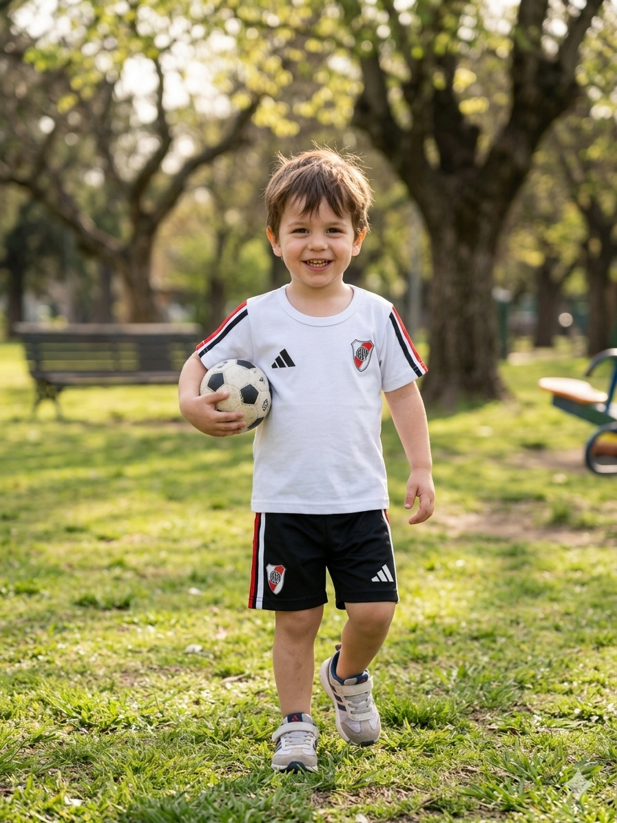 Pack X5 Conjunto River remera y short