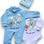 Pack X5 body, enterito y gorrito de Tom y Jerry
