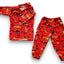 Pack X5 Conjunto Pijama estampado manga larga autitos rojo