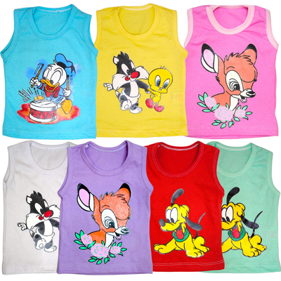 Pack X6 Musculosa Con Estampa Personaje